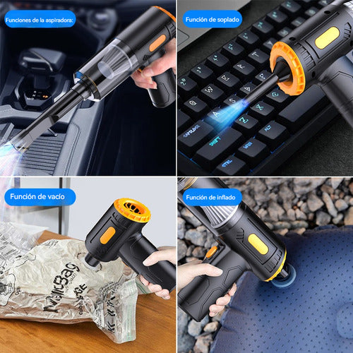 Aspiradora Para Auto Mini Portátil Inalámbrica