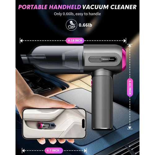 Aspiradora de Mano 2 en 1 Inalámbrica para Auto y Hogar