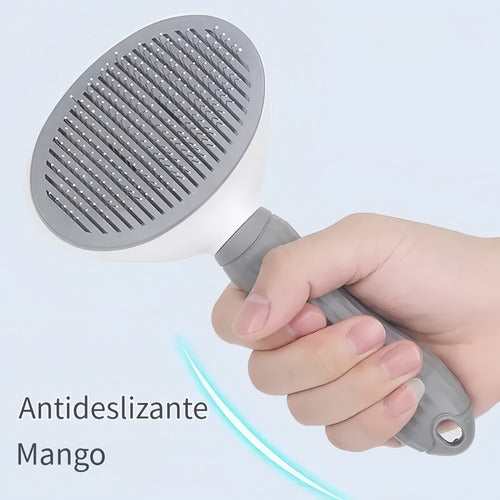 Cepillo Quitapelos para Mascotas con Botón de Limpieza